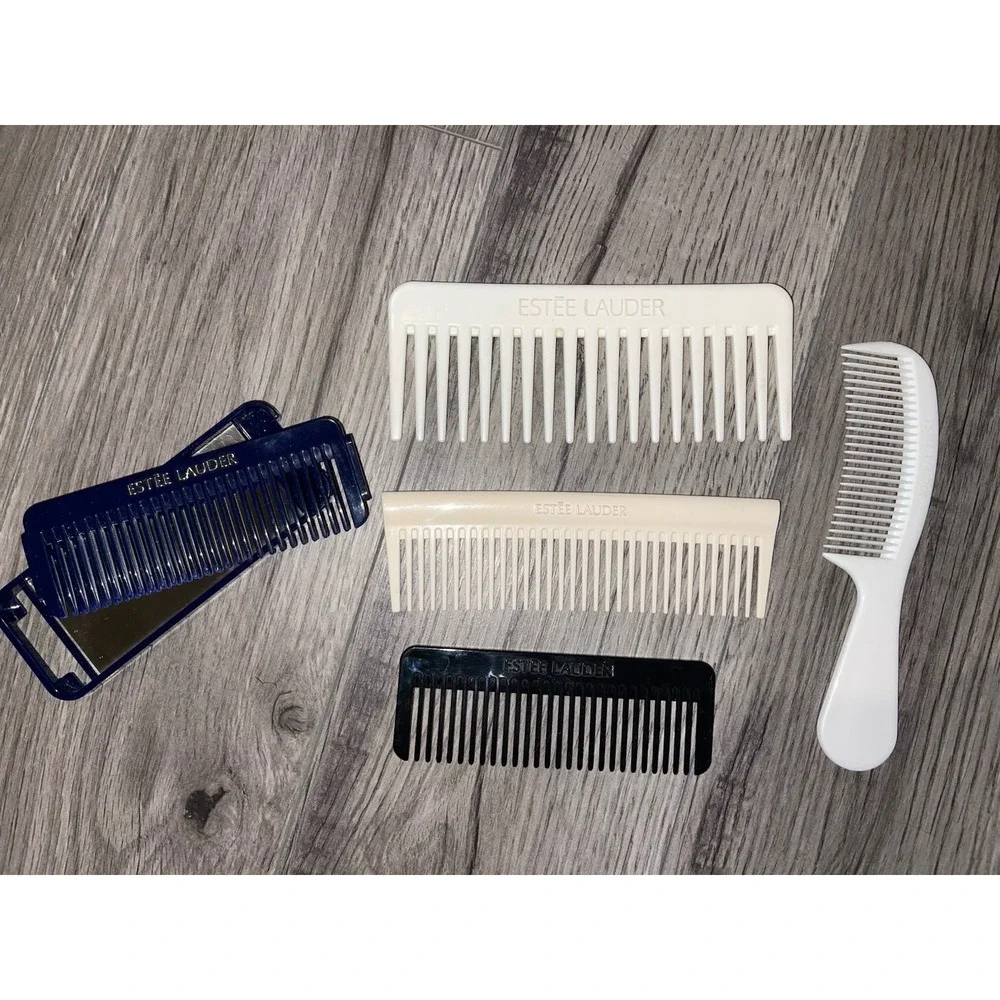 Vintage Estée‎ Lauder Hair Comb Bundle Of 5 Combs / Mirror Set